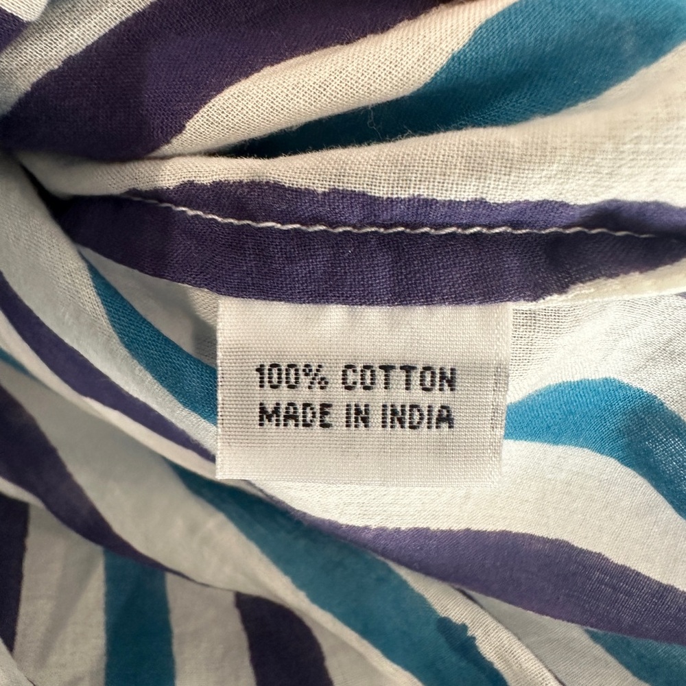 Roberta Roller Rabbit Blue and White Striped Tunic Top - Picture 3 of 8